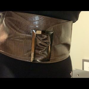 Leather corset style belt